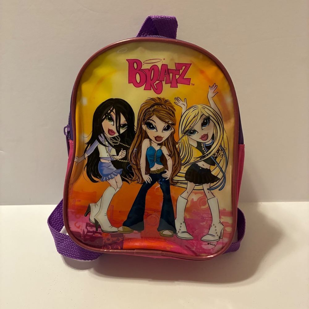 Bratz Mini Backpack Kids Y2K Fashion Purple Pink MGA Entertainment Cartoon